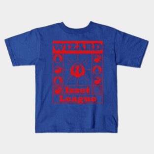 Izzet League | Wizard | MTG Guild Red on Blue Design Kids T-Shirt